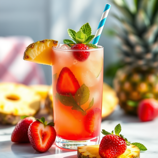 Pineapple Berry Mint Sea Moss Lemonade