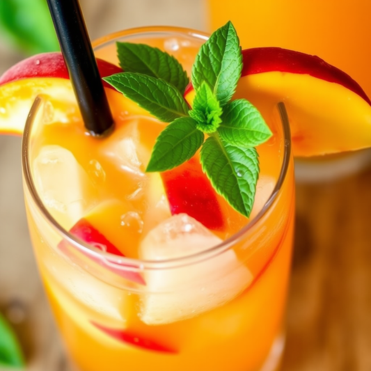 Peach Mango Papaya Sea Moss Lemonade